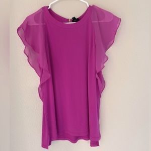 Worthington Pink/Purple Spring Top Sz L